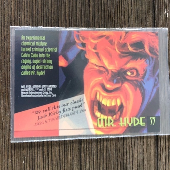 ’94 Marvel Masterpieces trading card: Mr. Hyde #77 - Picture 2 of 2